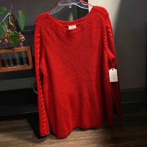 Brand new never worn red knitted sweater